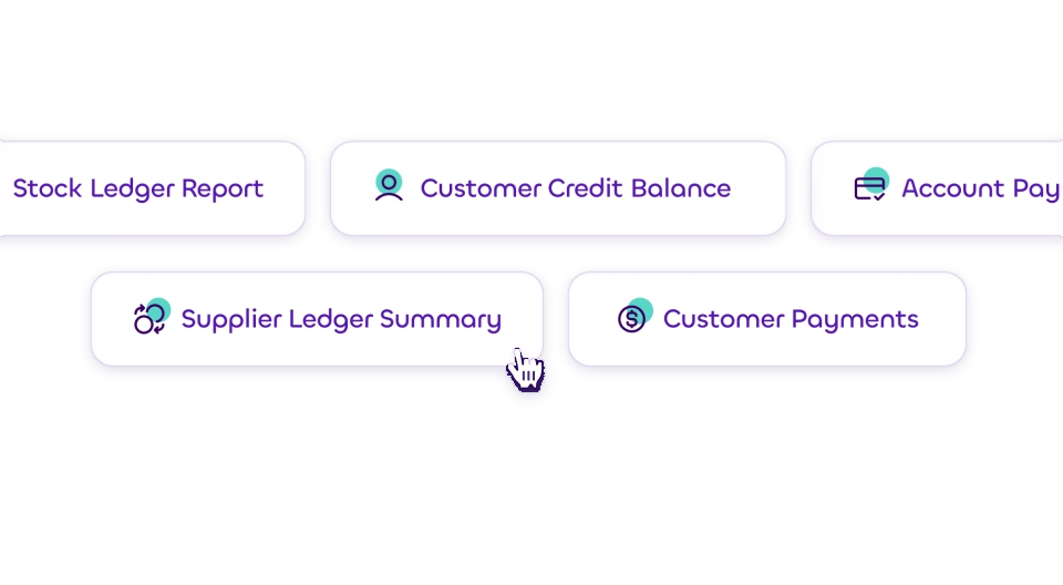 Exportable Reports card showing a mazeed report being exported and shared