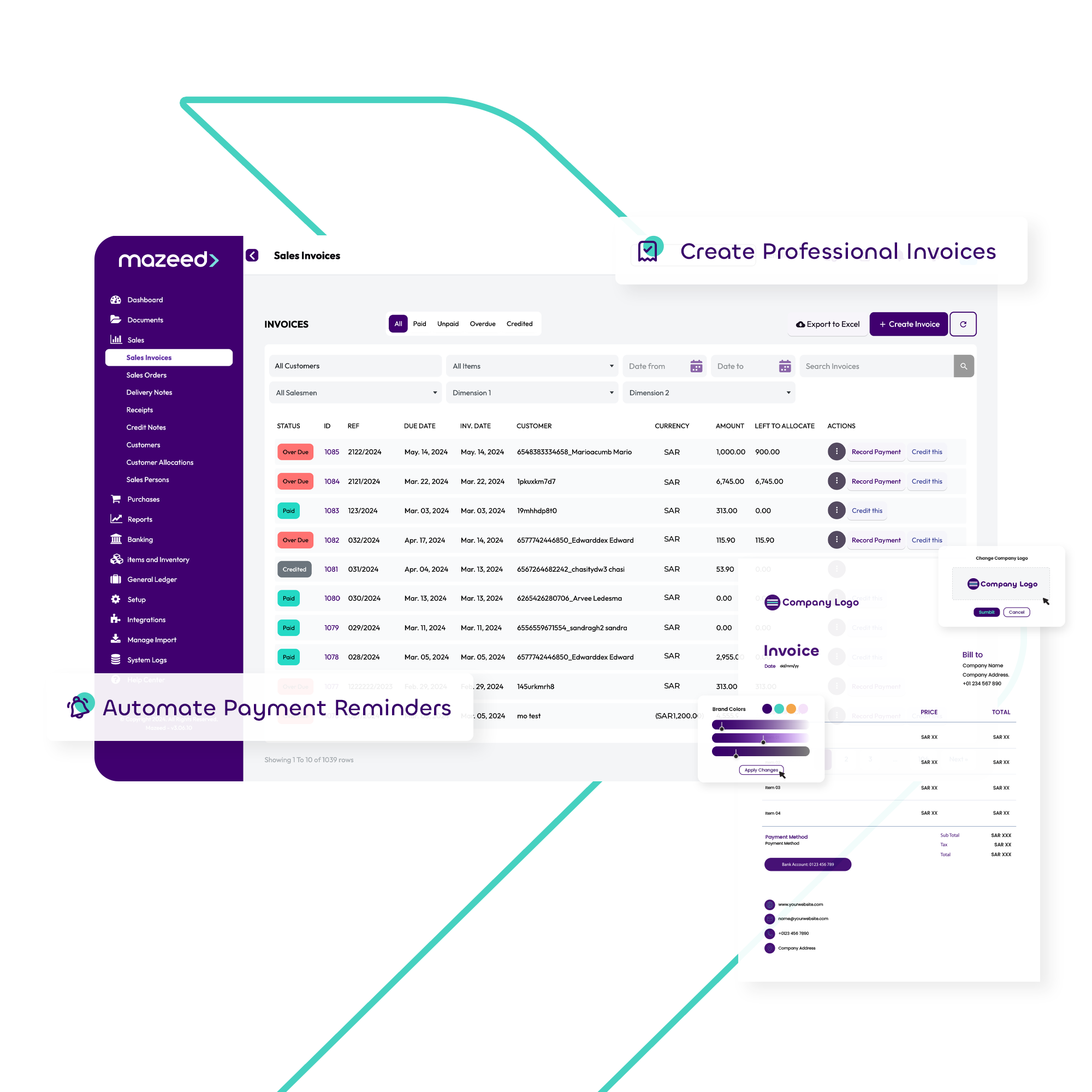 mazeed invoicing software