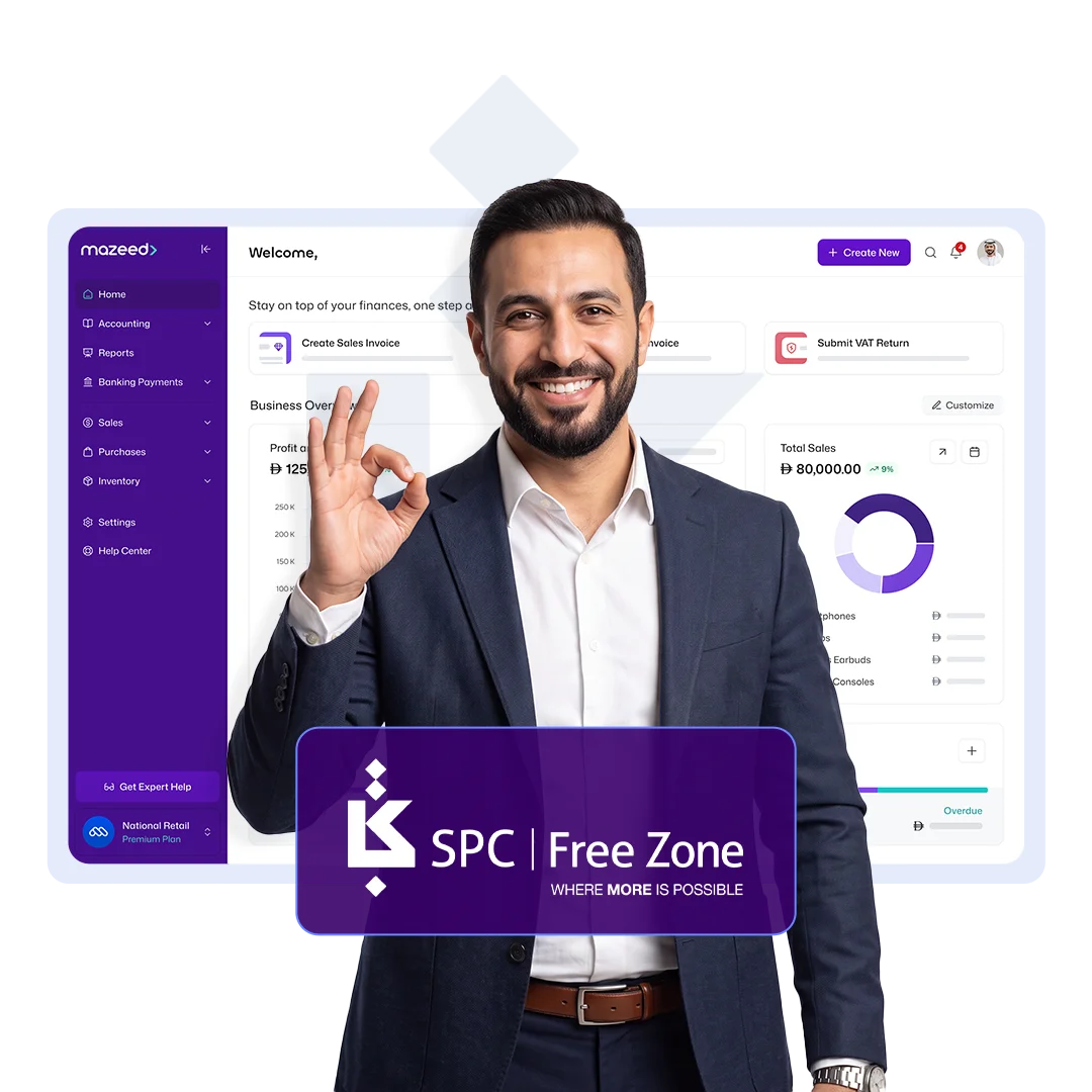 mazeed dashboard, SPC Free Zone partnership