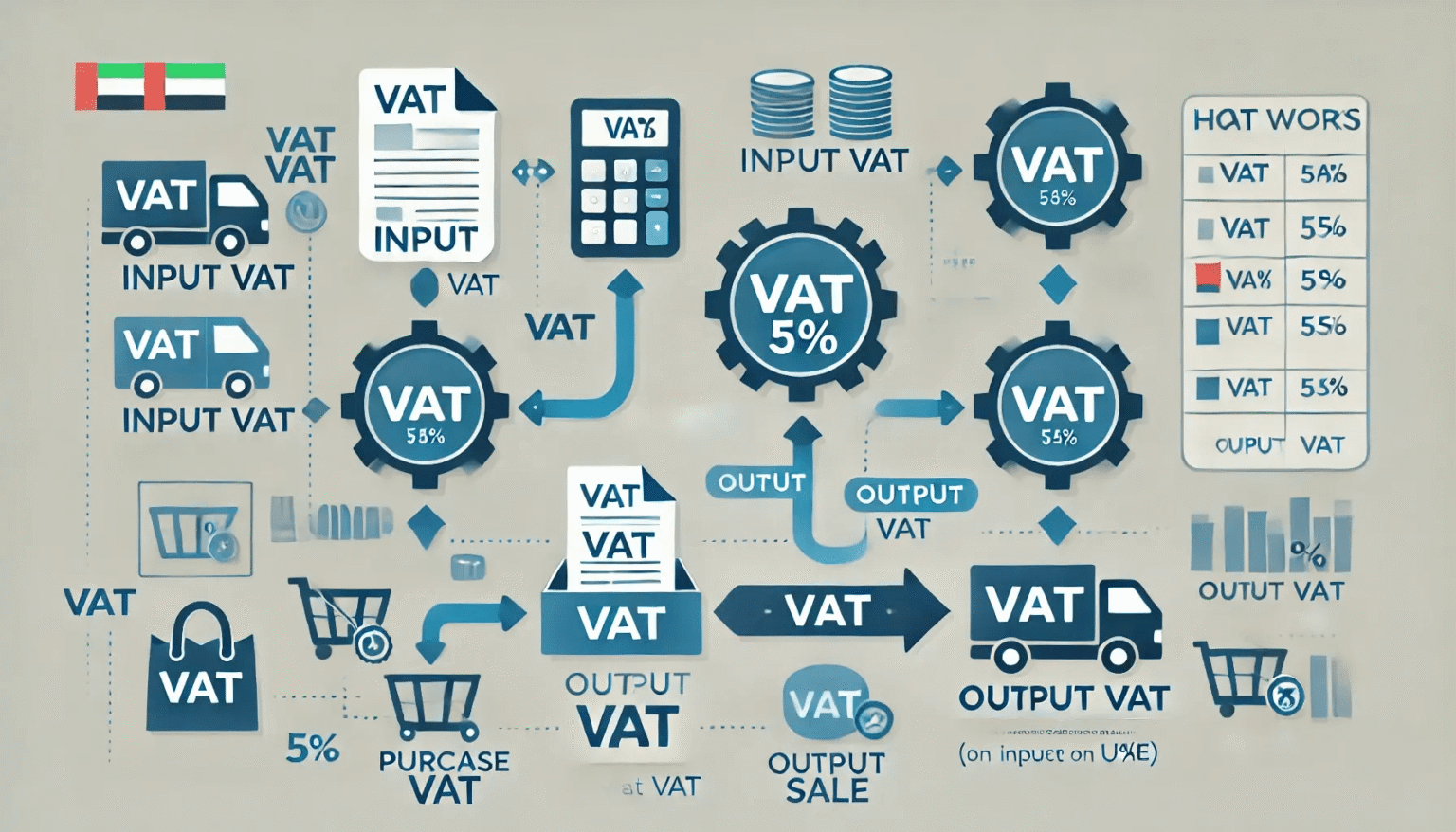 VAT Accounting Entries: Input and Output VAT - mazeed