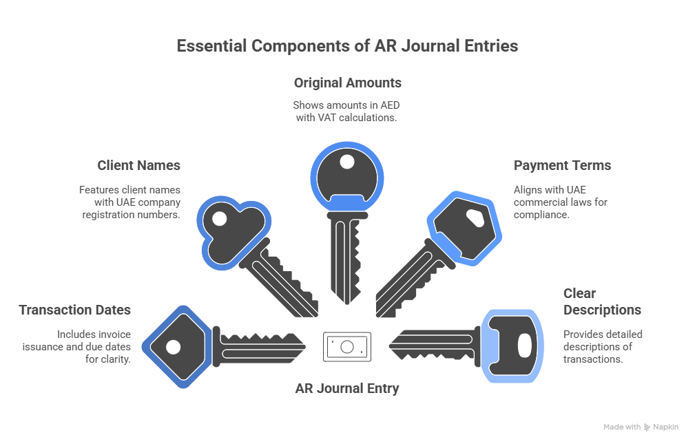 components of AR journal entries