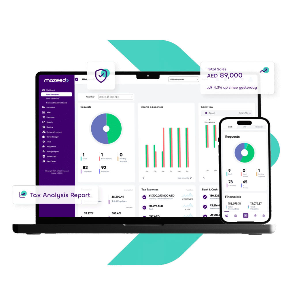 basic tools of accounting in UAE, mazeed accounting software
